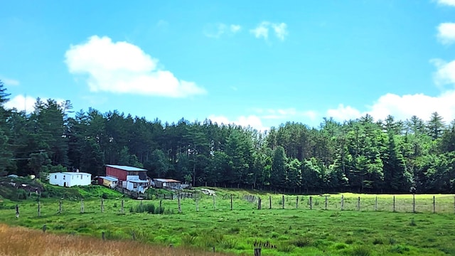 view of yard featuring a rural view