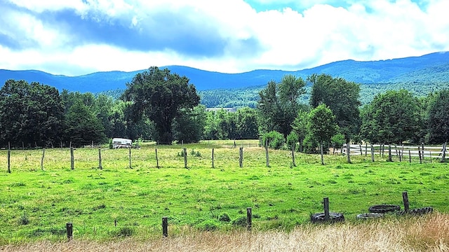 mountain view with a rural view