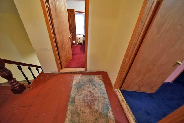 hallway featuring hardwood / wood-style flooring