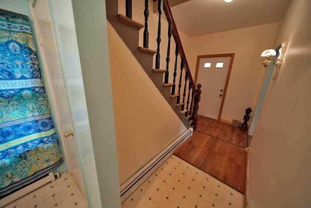 foyer with light hardwood / wood-style flooring