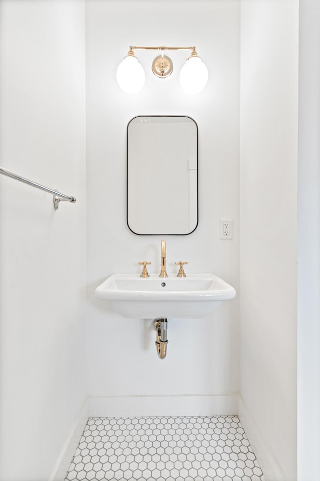 bathroom featuring tile patterned flooring