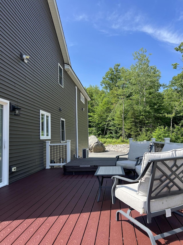 1341 Cape Rd, Limington, ME 04049 - deck with central AC