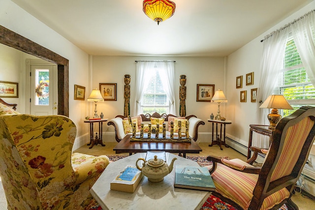 view of carpeted living room