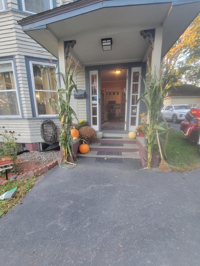 view of doorway to property