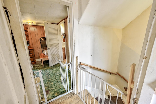 hall featuring hardwood / wood-style flooring