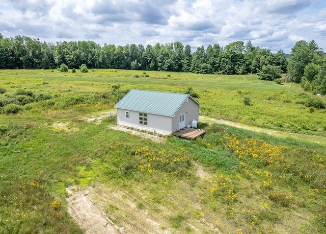 drone / aerial view with a rural view