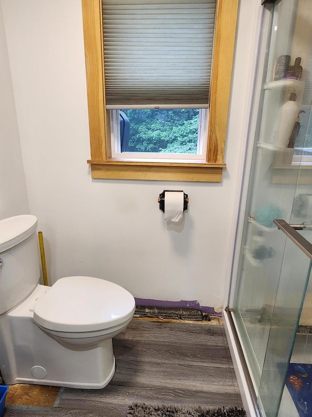19 Resh Rd, Searsport, ME 04974 - bathroom with a shower stall and wood finished floors
