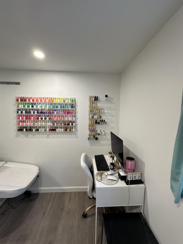 19 Resh Rd, Searsport, ME 04974 - home office featuring wood finished floors and recessed lighting