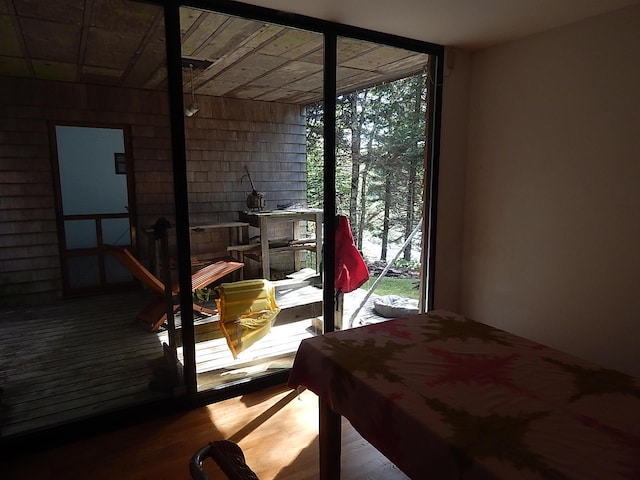 bedroom featuring hardwood / wood-style flooring