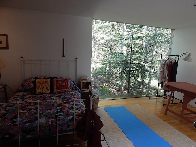 bedroom featuring hardwood / wood-style floors