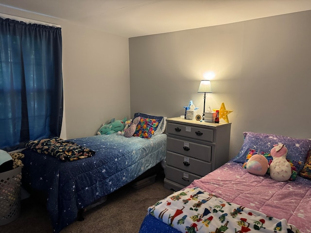 bedroom with carpet