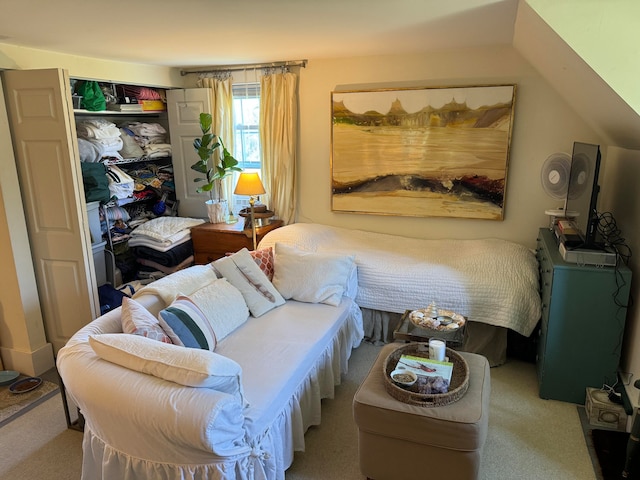 living room featuring carpet flooring