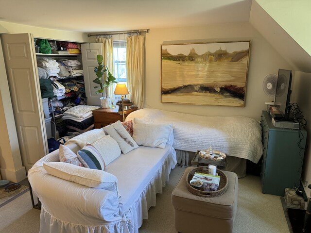 bedroom featuring carpet