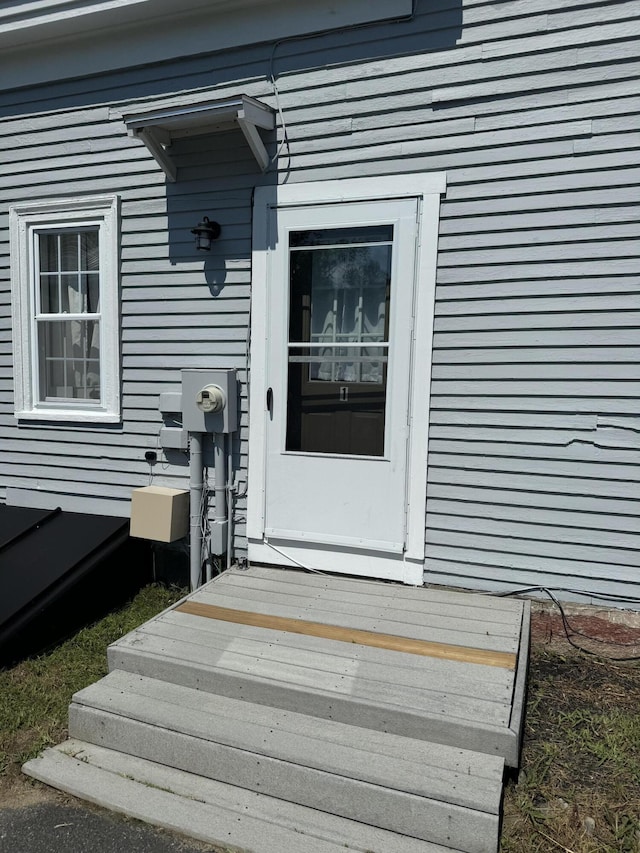 view of doorway to property