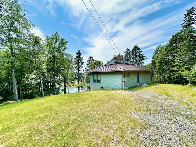 54 Harbor Hills Ln, Addison, ME 04606 - view of grassy yard featuring a water view