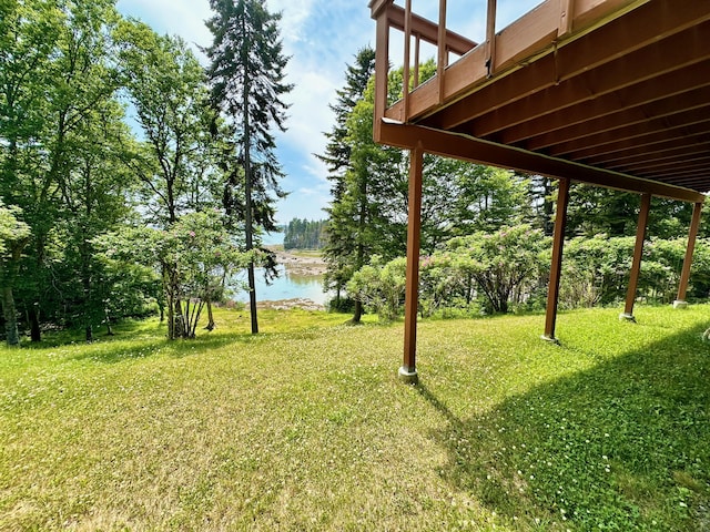 54 Harbor Hills Ln, Addison, ME 04606 - view of green lawn featuring a water view