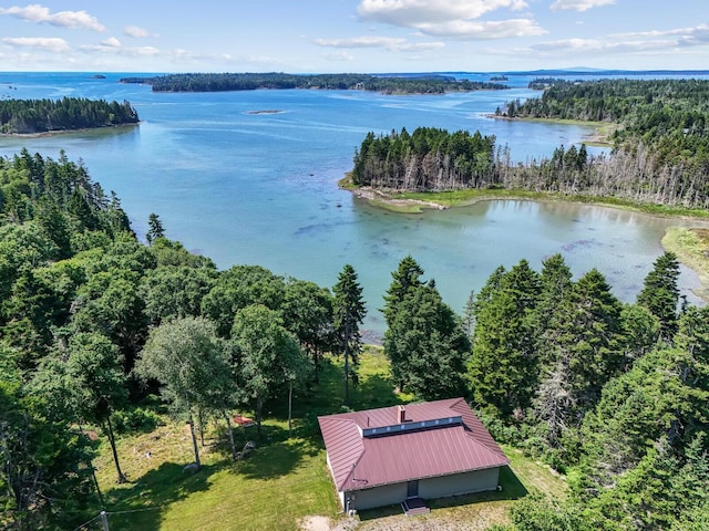 54 Harbor Hills Ln, Addison, ME 04606 - view from above of property featuring a large body of water and a forest