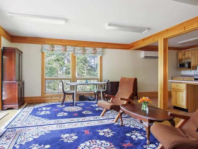 54 Harbor Hills Ln, Addison, ME 04606 - living area featuring a wall mounted AC