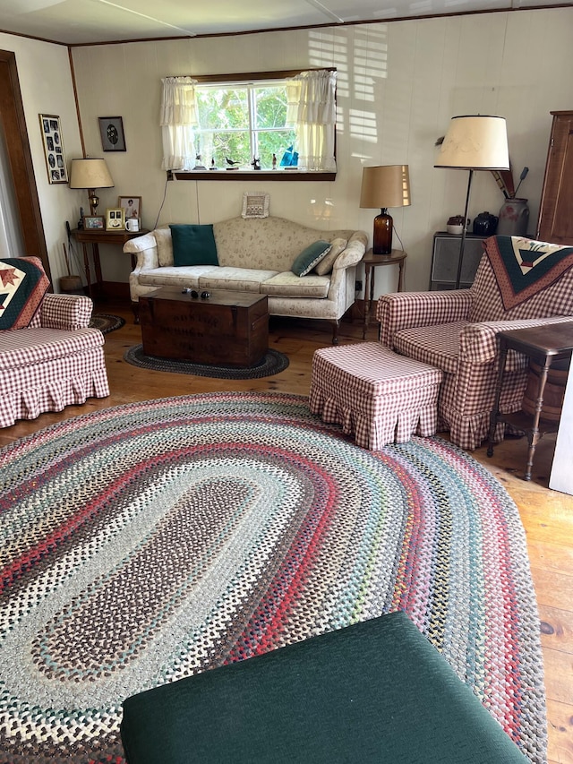 living room featuring wood finished floors