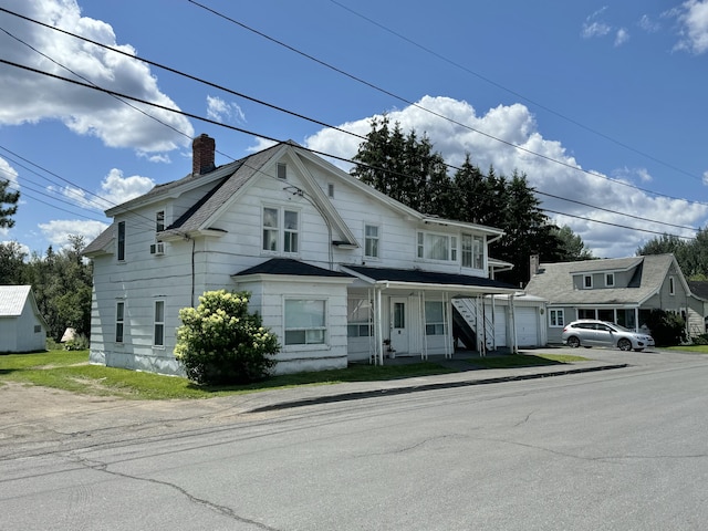 front facade with a garage