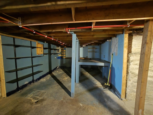 view of basement