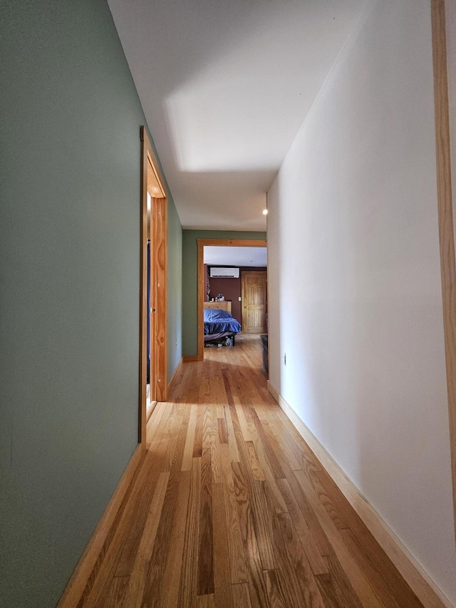 hallway featuring light wood-type flooring