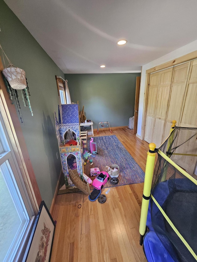 interior space featuring wood-type flooring