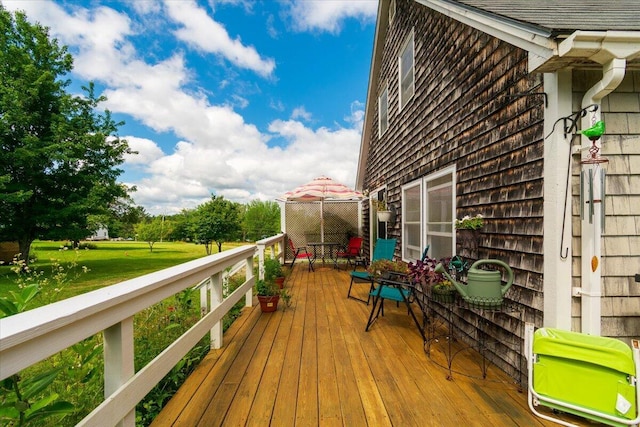 view of wooden terrace