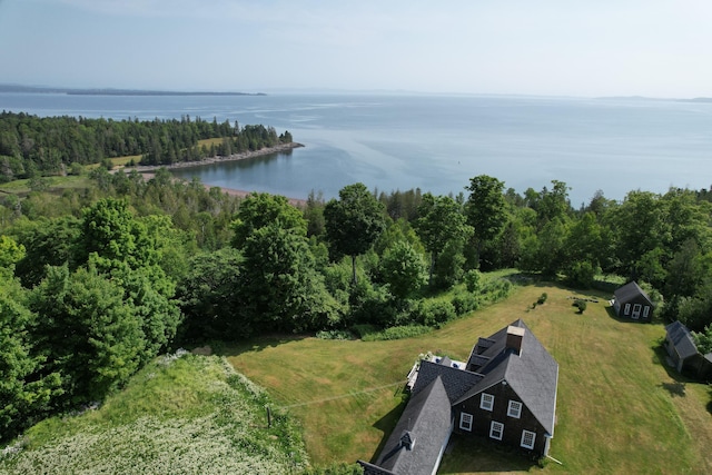 38 Kingsbury Ln, Perry, ME 04667 - view from above of property with a nearby body of water