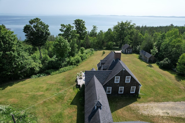 38 Kingsbury Ln, Perry, ME 04667 - aerial view of property and surrounding area with a forest and a nearby body of water