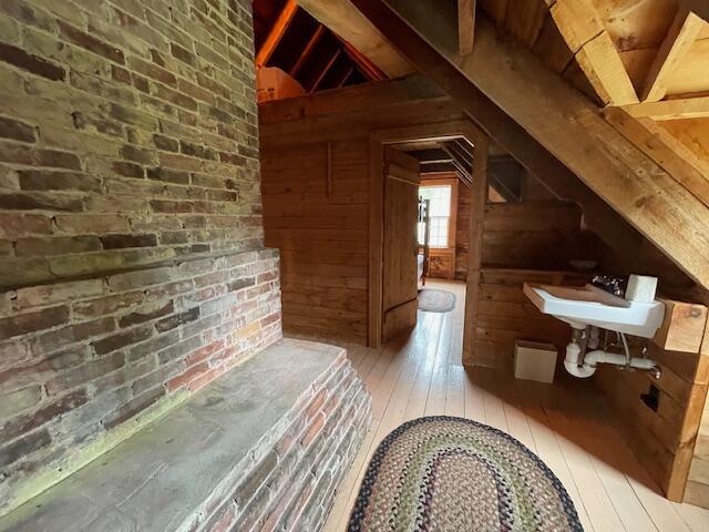 38 Kingsbury Ln, Perry, ME 04667 - unfinished attic featuring a sink