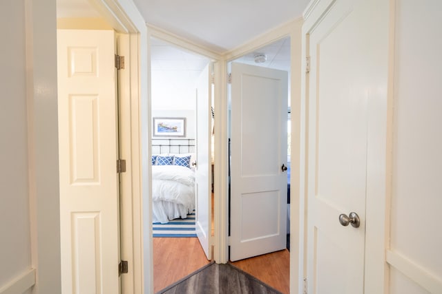 hall featuring hardwood / wood-style floors