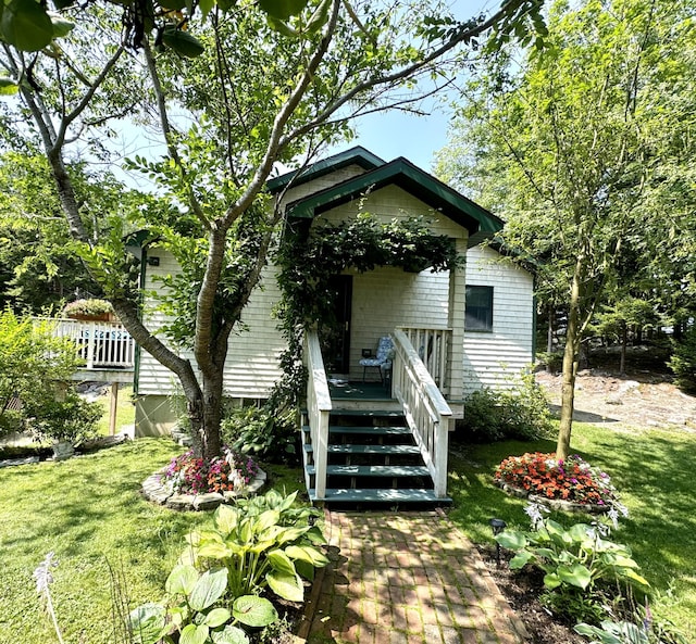 121 Northern Neck Rd, Mount Desert, ME 04660 - rear view of house featuring a lawn and a deck