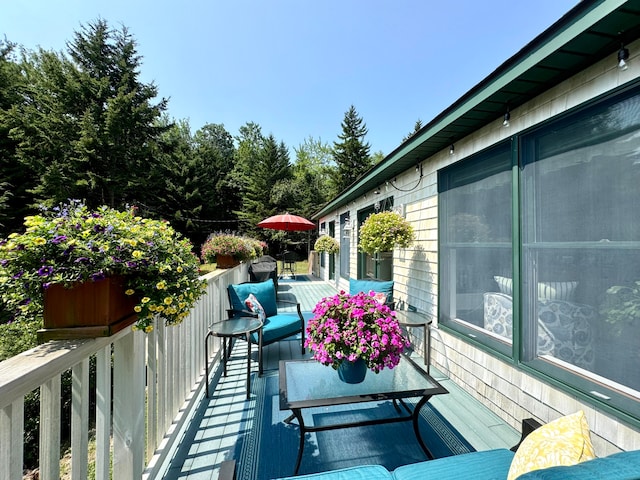 view of wooden terrace