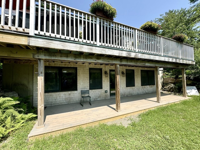 121 Northern Neck Rd, Mount Desert, ME 04660 - rear view of house with a deck