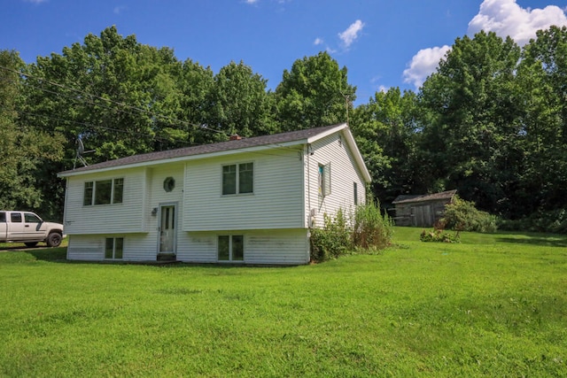 exterior space with a lawn