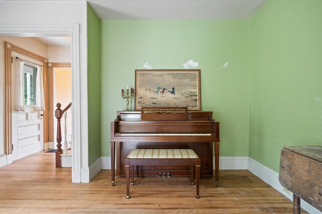 miscellaneous room featuring wood-type flooring