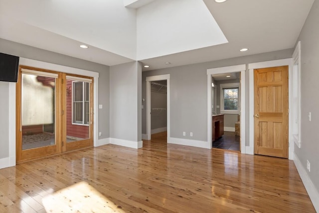 interior space featuring wood-type flooring