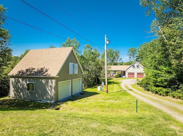 exterior space featuring a garage