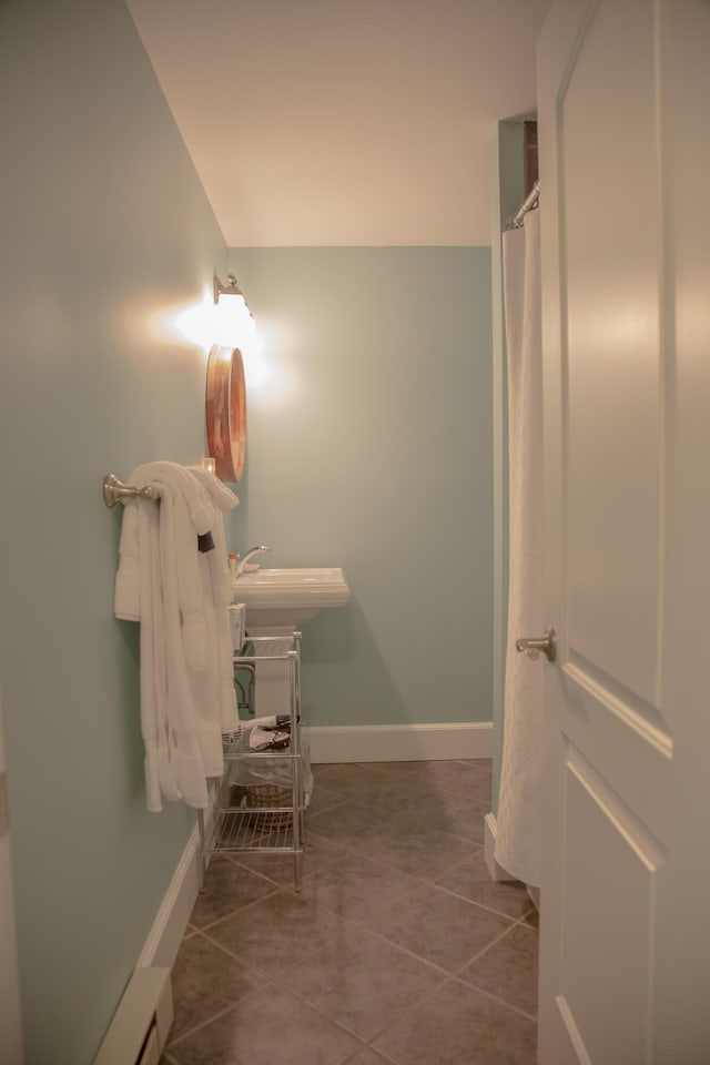 bathroom featuring tile patterned flooring