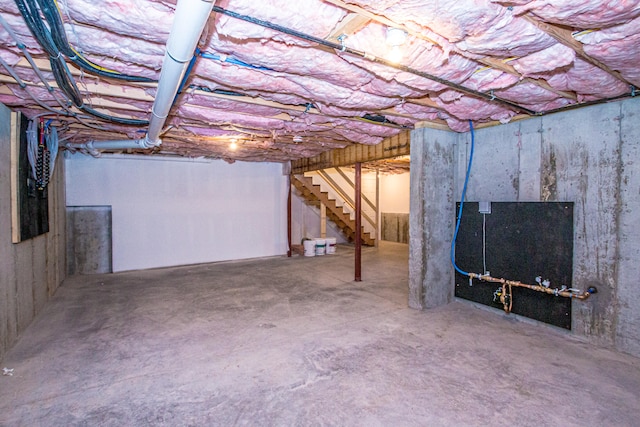 view of basement