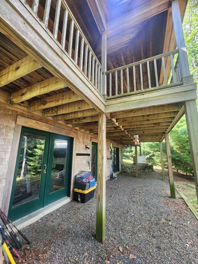 view of patio featuring french doors