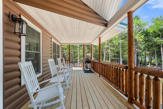 view of wooden terrace