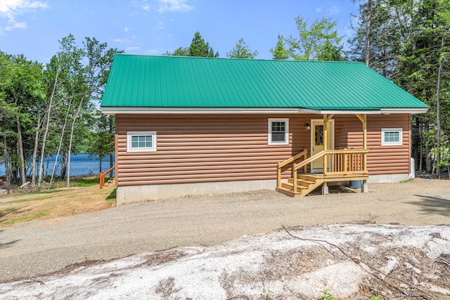 cabin with a porch