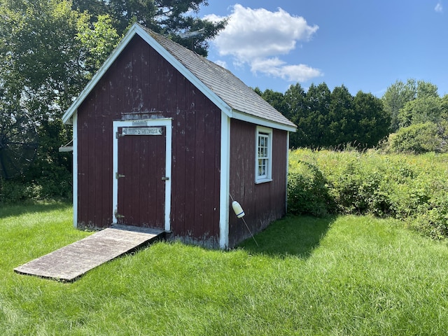 view of shed