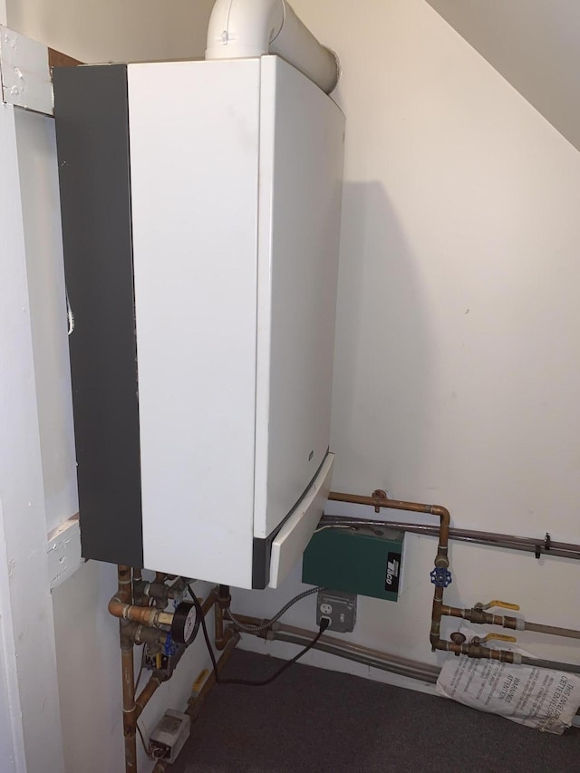 27 Wesley St, Bath, ME 04530 - utility room with water heater