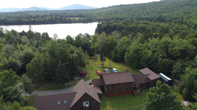 61 Sawyer Pond Highlands, Greenville, ME 04441 - bird's eye view featuring a water and mountain view and a forest view