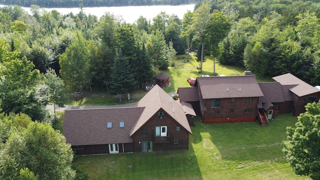 61 Sawyer Pond Highlands, Greenville, ME 04441 - bird's eye view with a water view and a forest view