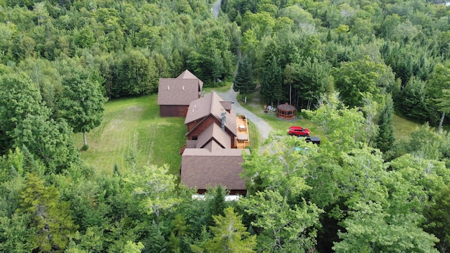 61 Sawyer Pond Highlands, Greenville, ME 04441 - drone / aerial view featuring a wooded view