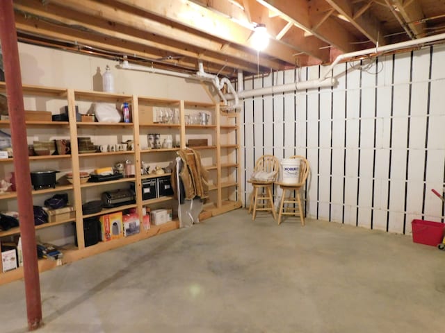 view of basement